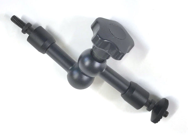 The audio visual tool holder has a unique ability to be placed in any position and when the handle is tightened it will stay in that position.