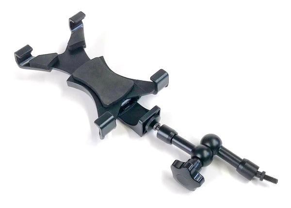 The tablet holder attached to the A/V tool holder.