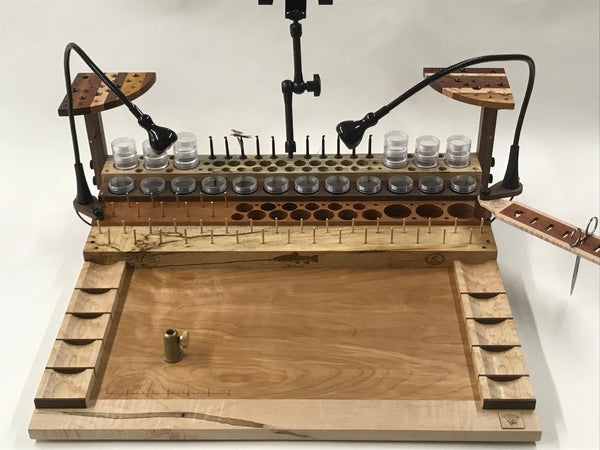 The scissor tool plate is able to be attached in many ways. In this photo a small riser block elevates the scissor plate for clearance of the scissor points.